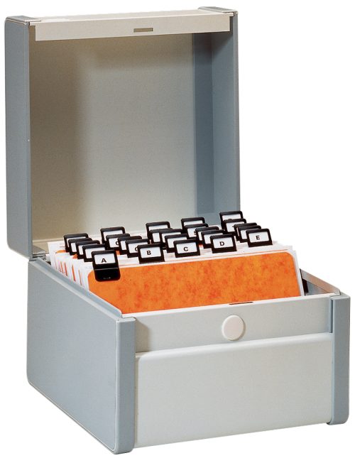 Rexel Boîte à fiches, format A5 oblong, en plastique
