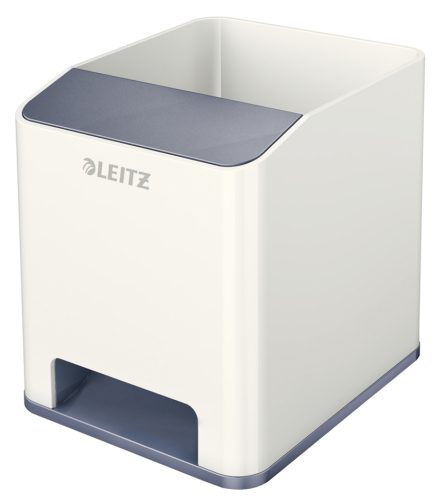 LEITZ Pot à crayons Sound WOW Duo Colour, blanc