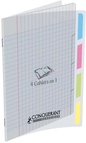 CONQUERANT CLASSIQUE Cahier 'QUATTRO', 170 x 220 mm, seyès