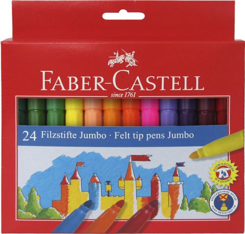 FABER-CASTELL Feutre Jumbo, étui en carton de 24