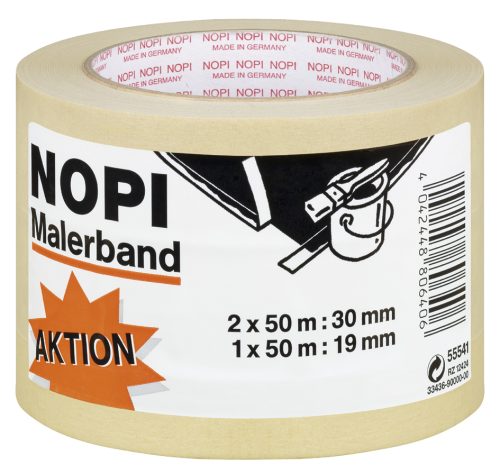 NOPI Ruban de masquage en papier crêpe, lot promo de 2,beige