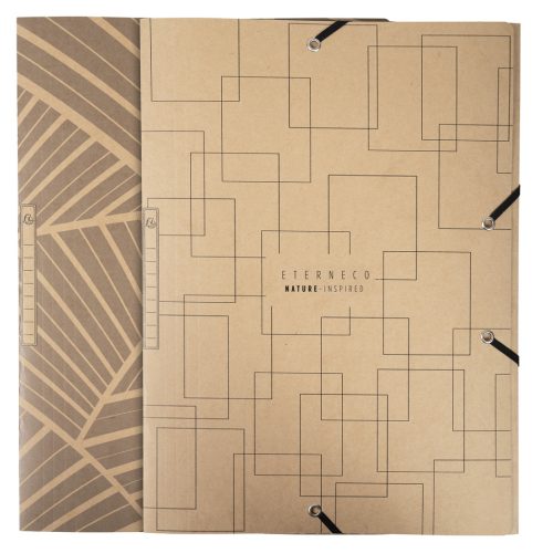 EXACOMPTA Chemise à élastiques Eterneco, A4, carton, naturel