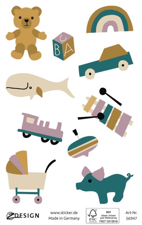 AVERY Zweckform ZDesign Sticker CREATIVE 'Jeu pour bébé'