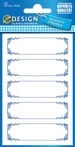 AVERY Zweckform Z-Design Etiquettes de ménage 'cadre bleu'