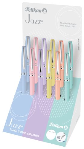 Pelikan Stylo à bille Jazz Pastell, présentoir de 12