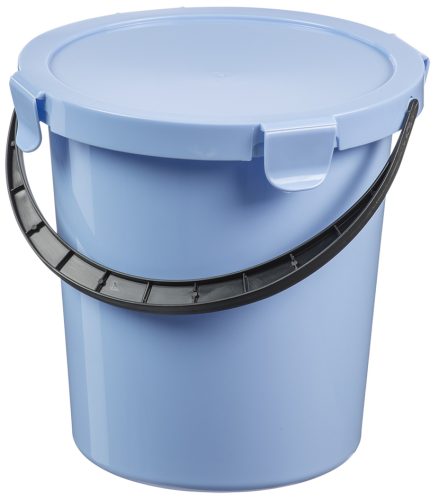 plast team Seau à cueillette avec couvercle, 5 L, bleu clair