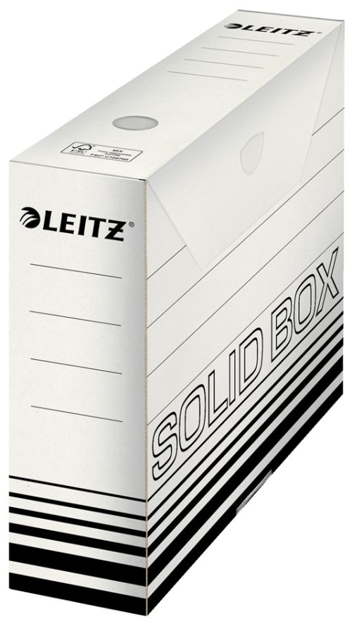 LEITZ Boîte à archives Solid, (L)150 mm, blanc/noir