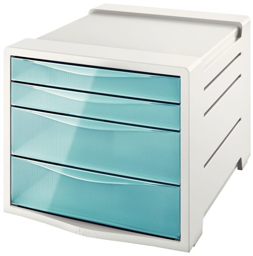 Esselte Module de classement Colour'Ice, 4 tiroirs, bleu