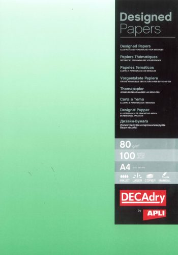 agipa Papier pré-imprimé, A4, 80 g/m2, dégradé vert émeraude