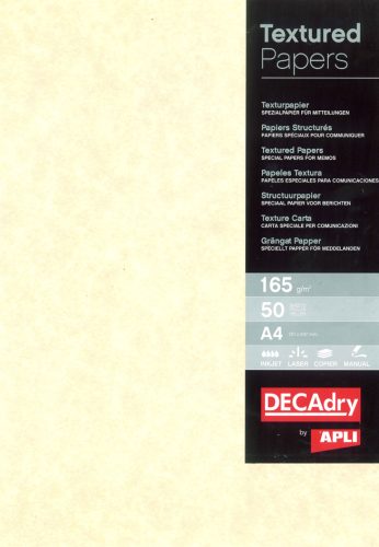 agipa Papier structuré, A4, 165 g/m2, parchemin champagne