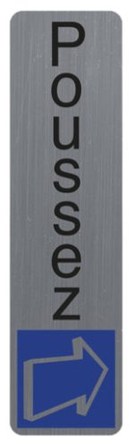 EXACOMPTA Plaque de signalisation 'Poussez'