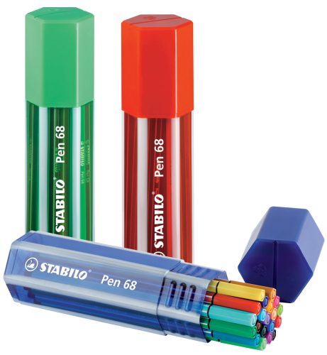 STABILO Feutre Pen 68, Big Pen Box de 20, assorti