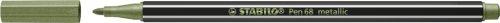 STABILO Stylo feutre Pen 68 metallic, vert clair métallisé