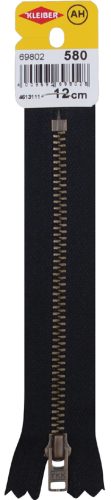 KLEIBER Fermeture à zip, métal, longueur: 80 mm, noir