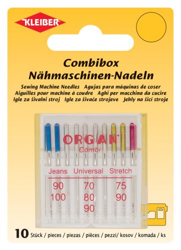 KLEIBER Aiguilles pour machine à coudre,boîte combinée de 10