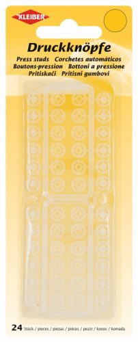 KLEIBER Boutons pression, plastique, transparent