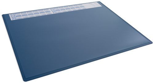 DURABLE Sous-main avec calendrier, PP, bleu foncé