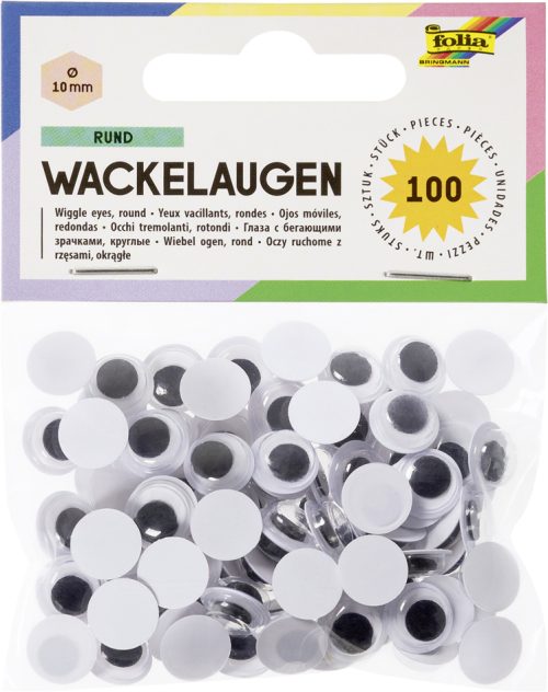 folia Oeil vacillant, rond, 10 mm, non adhésif