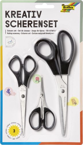 folia Set de ciseaux 'créatif', 3 pièces