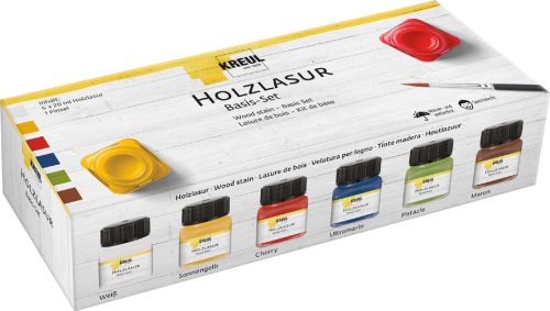 KREUL Lasure pour bois, set créatif 6 x 20 ml