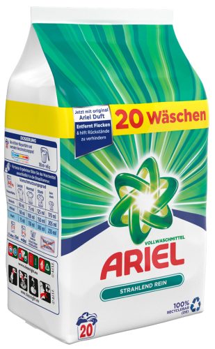 ARIEL Compact Lessive poudre Régulier, 20 lavages, 1,3 kg