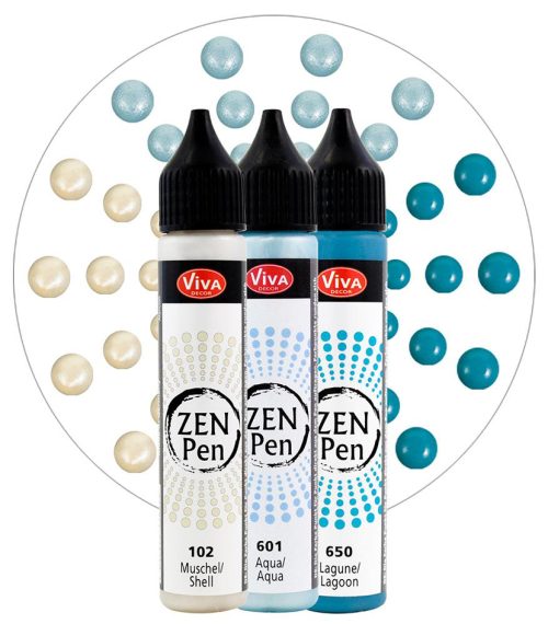 ViVA DECOR Stylo à perle Zen Pen 'Journée à la mer',set de 3