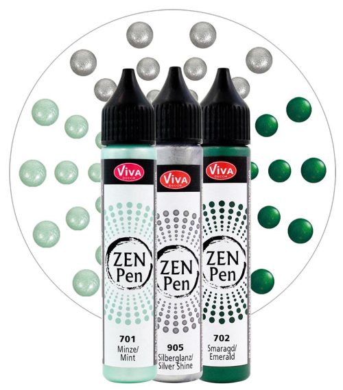 ViVA DECOR Stylo à perle Zen Pen 'Couleur du milieu',set de3