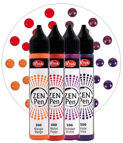 ViVA DECOR Stylo à perle Zen Pen 'Moment magique', set de 4
