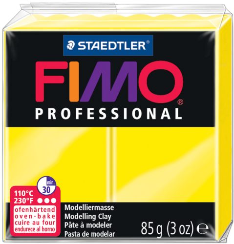 FIMO PROFESSIONAL Pâte à modeler, 85 g, jaune citron