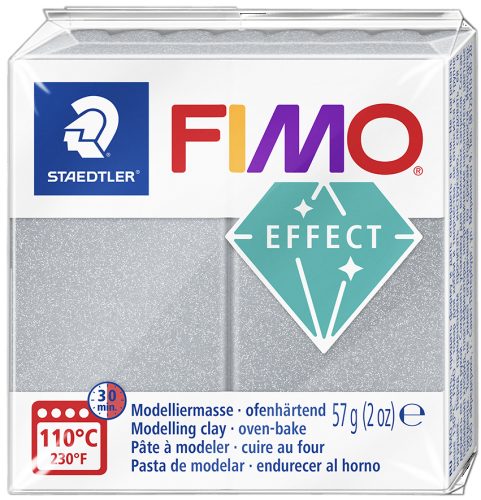 FIMO Pâte à modeler EFFECT, argent métallisé, 57 g