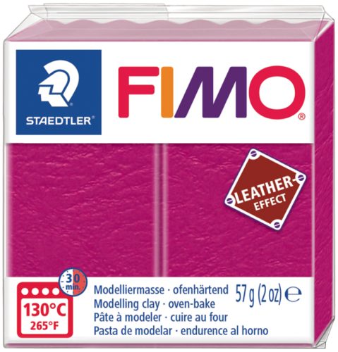 FIMO EFFECT LEATHER Pâte à modeler, 57 g, fruits rouges