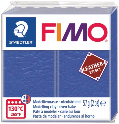 FIMO EFFECT LEATHER Pâte à modeler, 57 g, indigo