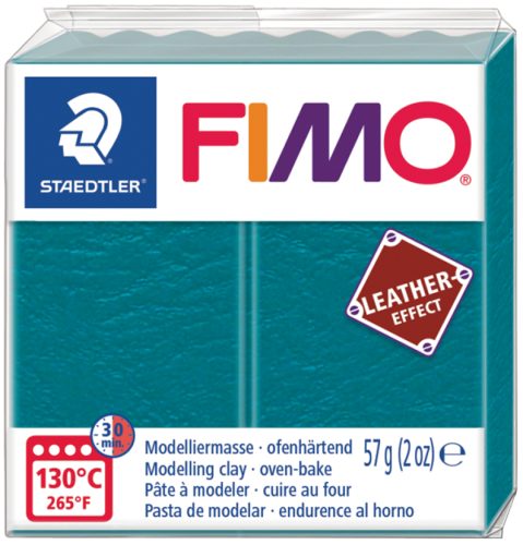 FIMO EFFECT LEATHER Pâte à modeler, 57 g, lagune