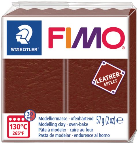 FIMO EFFECT LEATHER Pâte à modeler, 57 g, noix