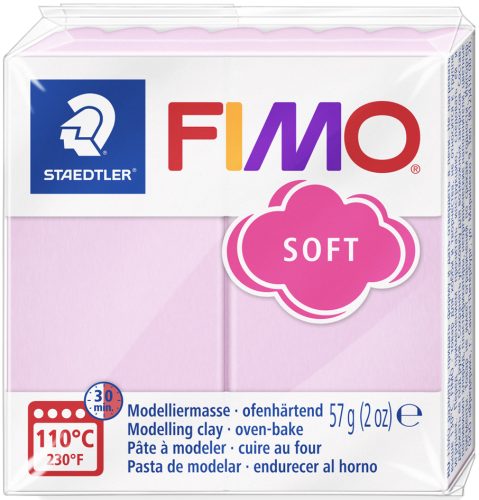 FIMO SOFT Pâte à modeler, à cuire, 57 g, rose pastel