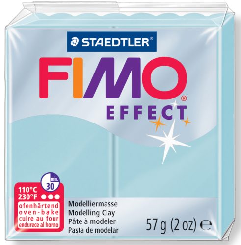 FIMO EFFECT Pâte à modeler, à cuire, cristal de bleu glace