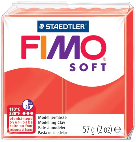 FIMO Pâte à modeler SOFT, à cuire, 57 g, rouge