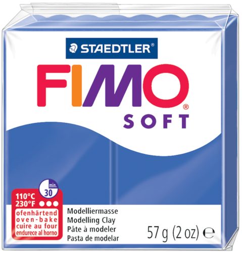 FIMO Pâte à modeler SOFT, à cuire, 57 g, bleu brillant