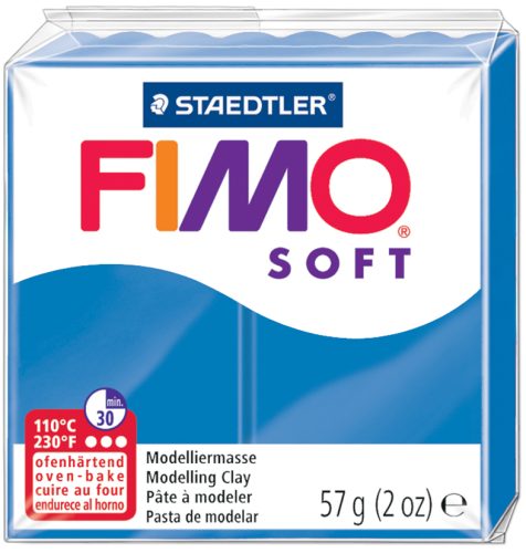 FIMO Pâte à modeler SOFT, à cuire, 57 g, bleu pacifique
