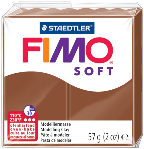 FIMO Pâte à modeler SOFT, à cuire, 57 g, caramel