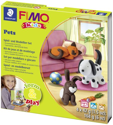 FIMO kids Kit de modelage Form & Play 'Pet', niveau 1