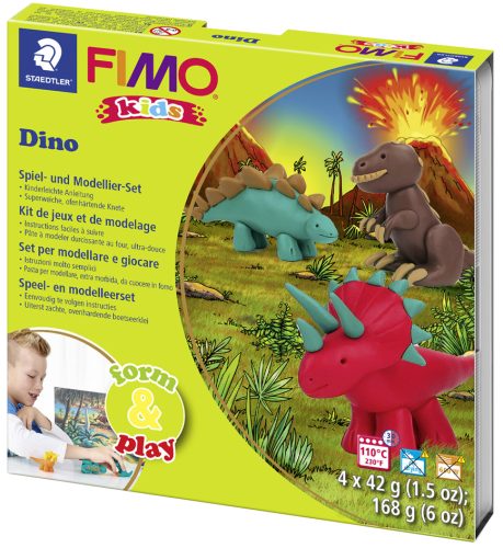 FIMO kids Kit de modelage Form & Play 'Dino', niveau 2