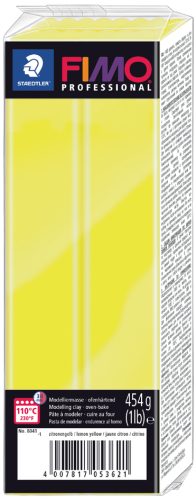 FIMO PROFESSIONAL Pâte à modeler, 454 g, jaune citron