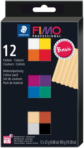 FIMO PROFESSIONAL Kit de pâte à modeler, kit de 12