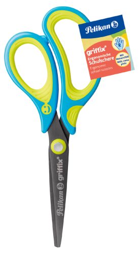 Pelikan Ciseaux scolaires griffix, pointu, Neon Fresh Blue