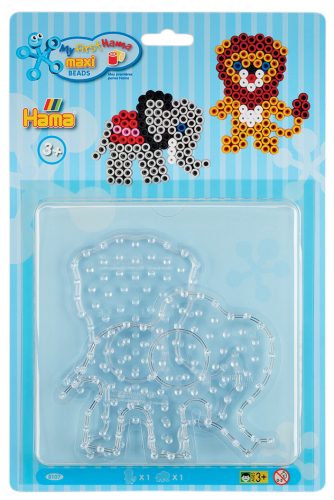 Hama Plaques pour perles à repasser 'Lion, petit éléphant'
