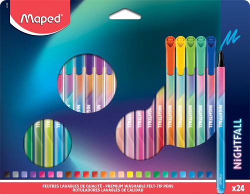 Maped Feutre NIGHTFALL, étui en carton de 24