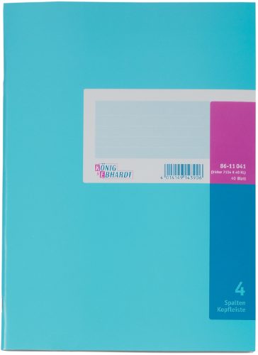 KÖNIG & EBHARDT Livre à colonne A4, 16 colonnes, 40 feuilles