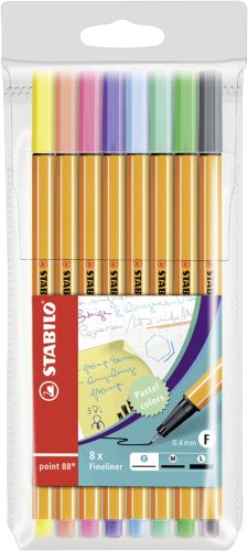 STABILO Feutre à pointe fine point 88, étui carton de 8