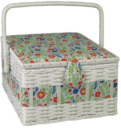 Kleiber Boîte à couture 'Prairie', carré, multicolore